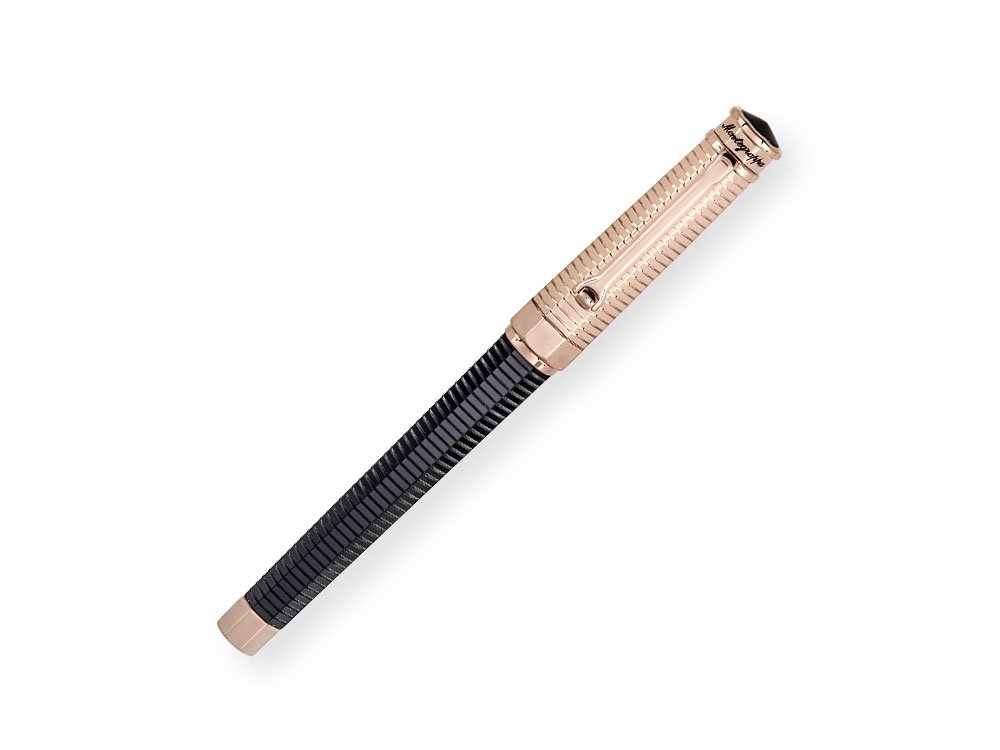 筆記具 Montegrappa NEROUNO DUETTO LINEA RB Montegrappa NeroUno Duetto Fountain Pen - Black/Palladium